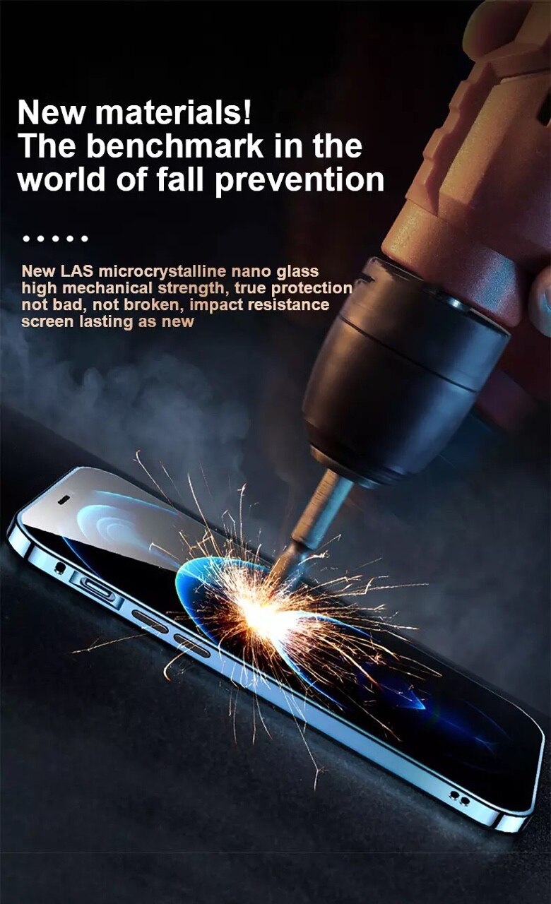 For iPhone 14 Pro max phone Case.iPhone 11 12 Mini 13 New 360° Full Protection Tempered Magnetic Adsorption Glass cover bag