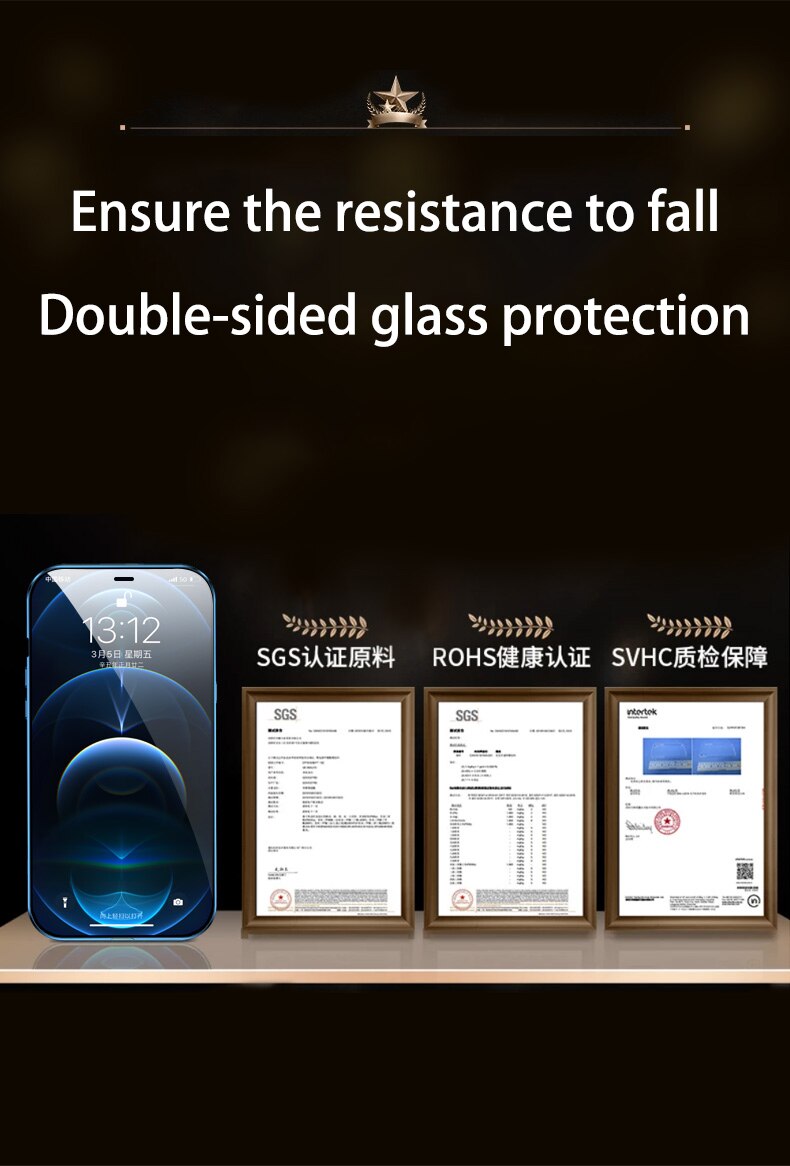 For iPhone 14 Pro max phone Case.iPhone 11 12 Mini 13 New 360° Full Protection Tempered Magnetic Adsorption Glass cover bag