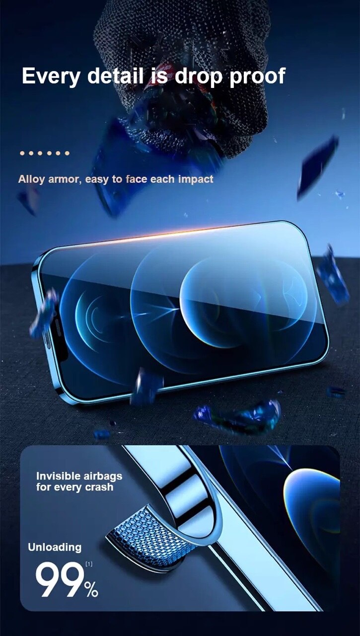 For iPhone 14 Pro max phone Case.iPhone 11 12 Mini 13 New 360° Full Protection Tempered Magnetic Adsorption Glass cover bag