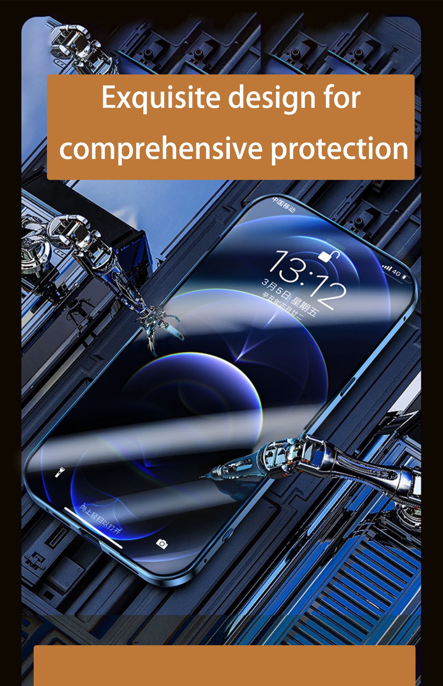 For iPhone 14 Pro max phone Case.iPhone 11 12 Mini 13 New 360° Full Protection Tempered Magnetic Adsorption Glass cover bag