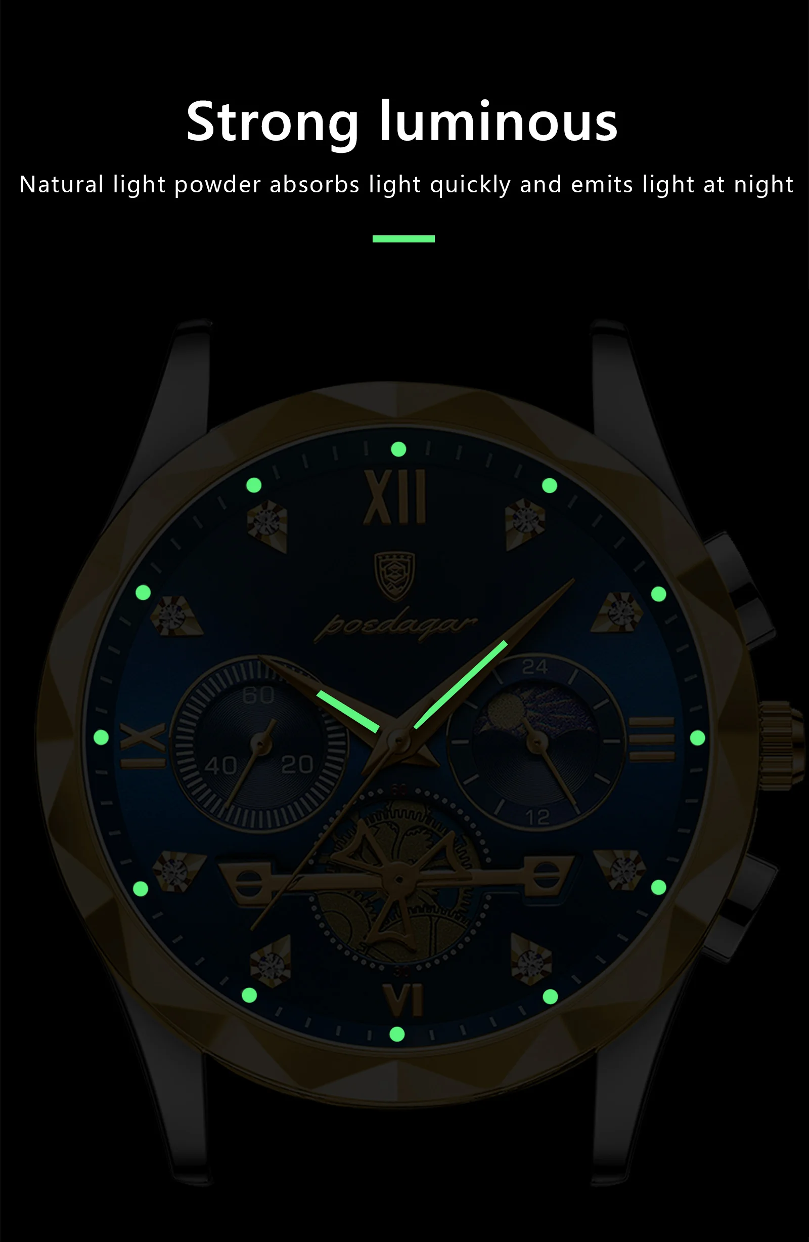 POEDAGAR Luxury Man Wristwatch Waterproof Luminous Chronograph Watch for Men Stainless Steel Men's Quartz Watches reloj hombre POEDAGAR Luxury Man Wristwatch Waterproof Luminous Chronograph Watch for Men Stainless Steel Men's Quartz Watches reloj hombre