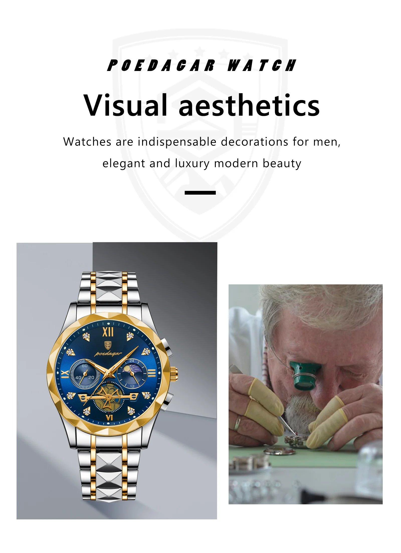 POEDAGAR Luxury Man Wristwatch Waterproof Luminous Chronograph Watch for Men Stainless Steel Men's Quartz Watches reloj hombre POEDAGAR Luxury Man Wristwatch Waterproof Luminous Chronograph Watch for Men Stainless Steel Men's Quartz Watches reloj hombre