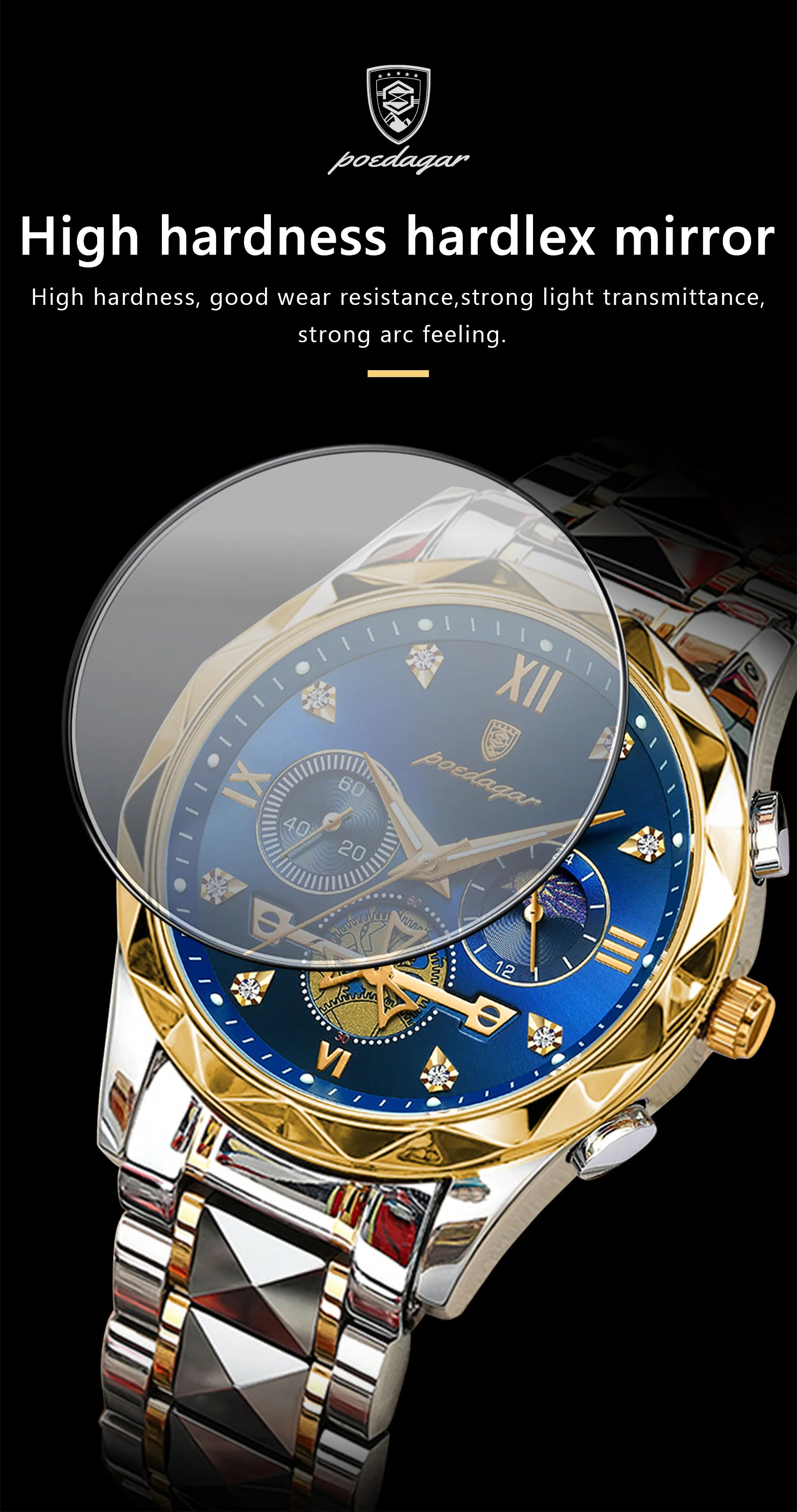 POEDAGAR Luxury Man Wristwatch Waterproof Luminous Chronograph Watch for Men Stainless Steel Men's Quartz Watches reloj hombre POEDAGAR Luxury Man Wristwatch Waterproof Luminous Chronograph Watch for Men Stainless Steel Men's Quartz Watches reloj hombre