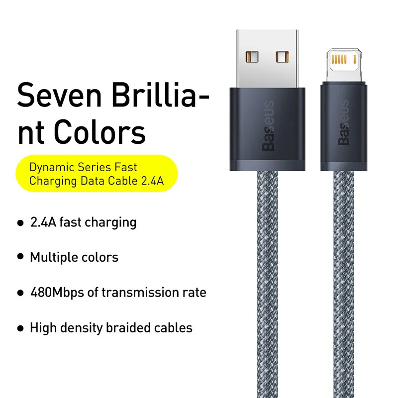 Baseus USB Cable for iPhone 14 13 Pro Max Fast Charging USB Cable for iPhone 12 mini pro max Data USB 2.4A Cable Baseus USB Cable for iPhone 14 13 Pro Max Fast Charging USB Cable for iPhone 12 mini pro max Data USB 2.4A Cable